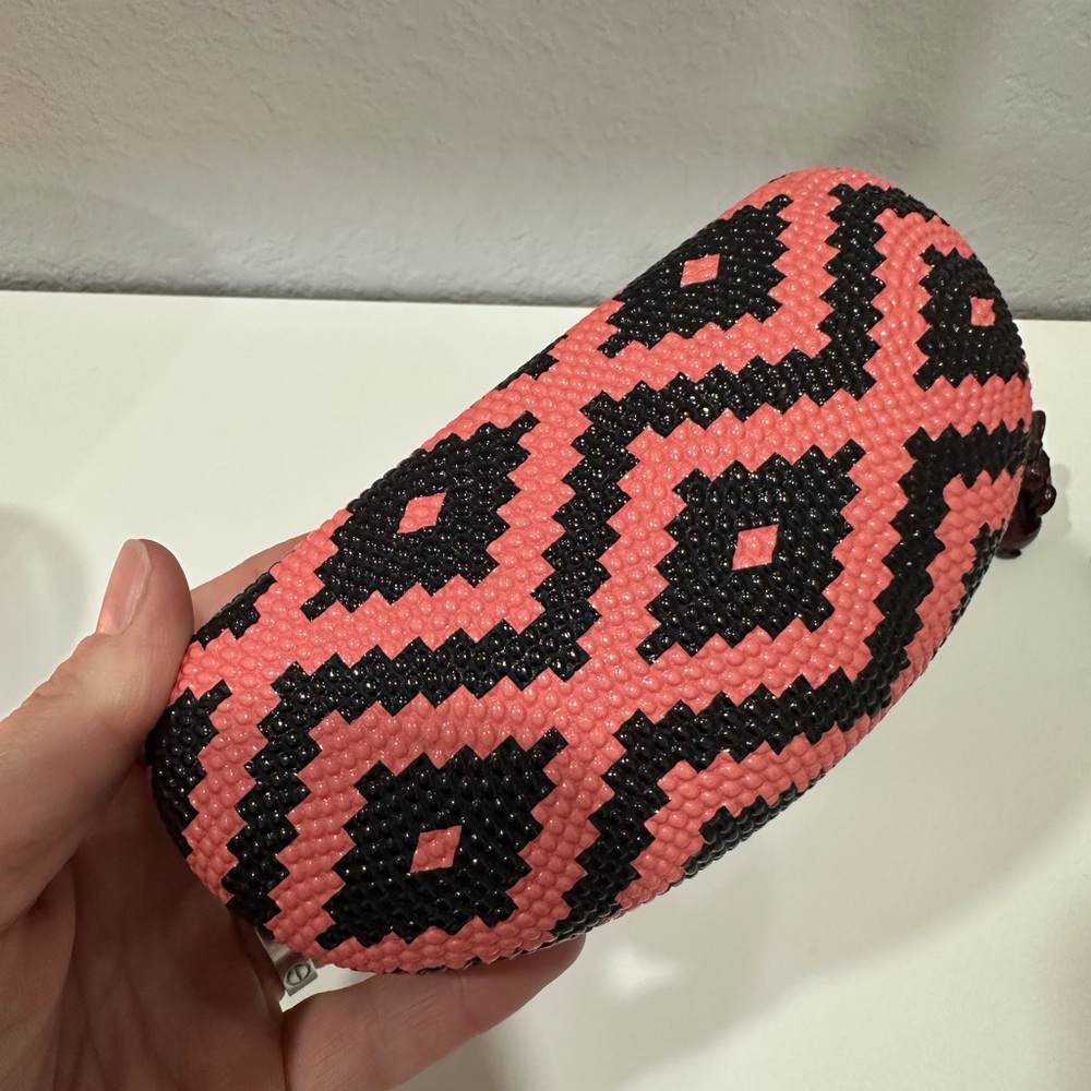 Pink and Black Woven glasses case